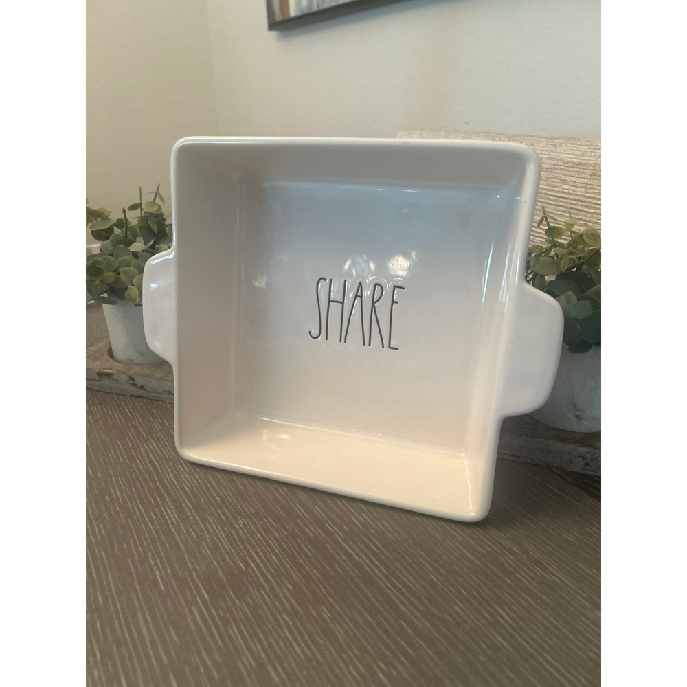 RAE DUNN "SHARE" CERAMIC 9X9 BAKING DISH